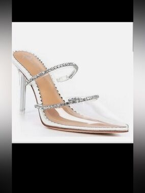Antonio Melani Elisha Vinyl Rhinestone Mules